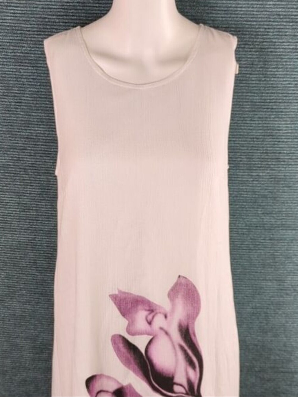 NWT Tendency Gauzy Sleeveless  Midi-Dress Layered Handkerchief Hem - Picture 3 of 15